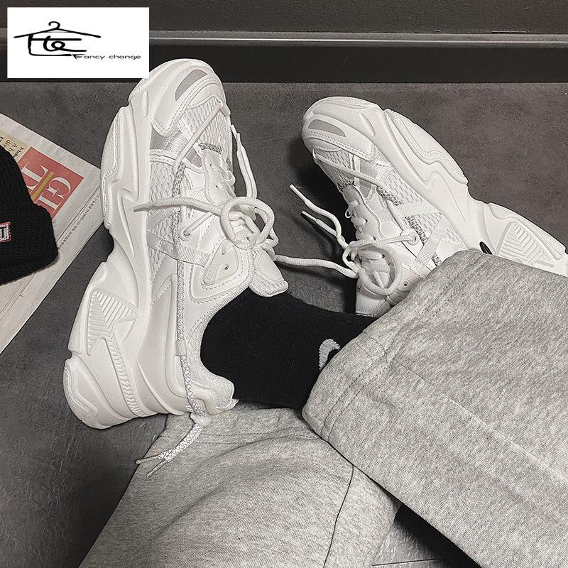 Giày Thể Thao Đế Dày Tăng Chiều Cao Thoải Mái Phong Cách Retro Cho Cặp Đôi