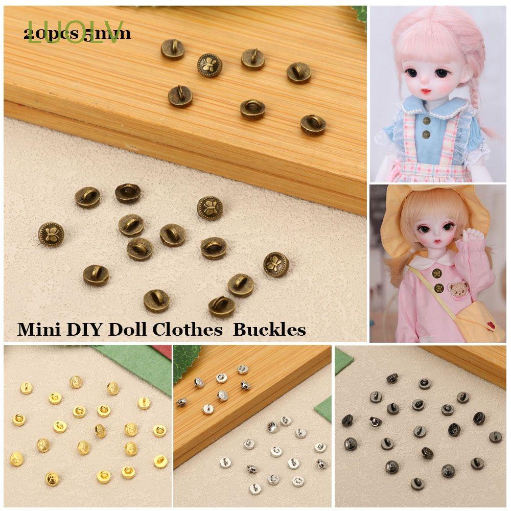 Set 20 Nút Áo Khoác Mini Hình Bướm Cho Búp Bê