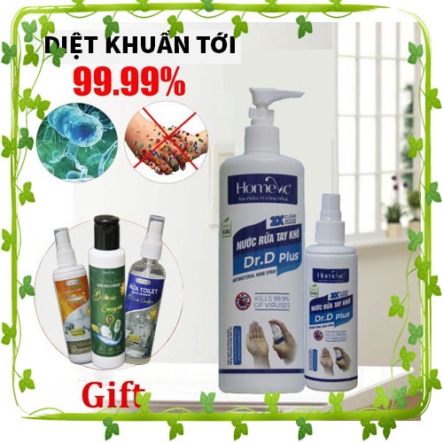 [Mua 1 tặng 1] Nước rửa tay khô Homevic Dr.D Plus 100ml