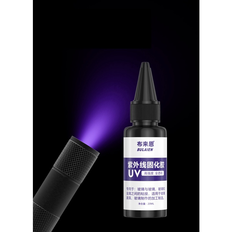 Keo UV dán kính, thủy tinh, pha lê, kim loại