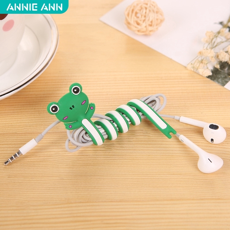 Dễ Thương Dây Quấn Cáp Sạc / Tai Nghe Bằng Silicon Hình Đáng Yêu Tiện Dụng