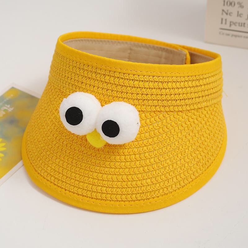Nón Cói Hở Chóp Che Nắng Họa Tiết Đôi Mắt To Thời Trang Mùa Hè Dành Cho Bé
