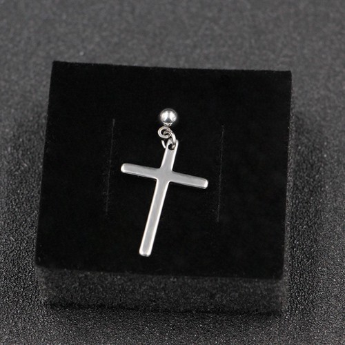 Bông Tai Nam Thánh Giá Tòn Ten Titan Ko Rỉ TT 2344