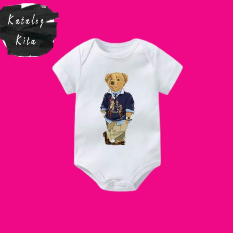 Bộ Áo Liền Quần Màu Đen In logo Chú Gấu TEDDY Cho Bé 0 1 2 3 4 5 6 7 8 9 10 11 12 Tháng 1 2 3 4 5 6 7 8 9 10 11 12 Tháng / Bé Trai / Bé Gái