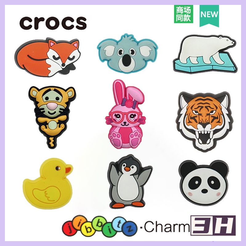 Crocs jibbitz charms/Thế giới động vật/Phục kien crocs/Bộ ư u tập mùa hè/Jibbits