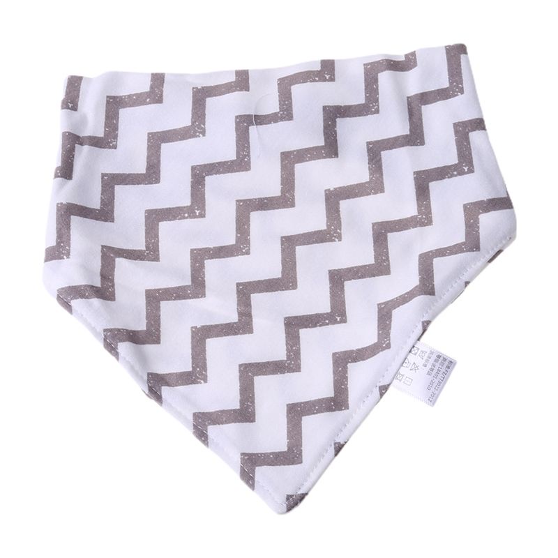 Set 5 yếm thấm nước dãi vải cotton hình tam giác in họa tiết hoạt hình dễ thương cho bé sơ sinh