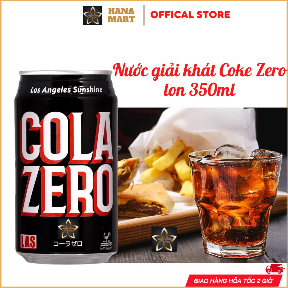 Nước giải khát Las Coke zero lon 350ml nội địa Nhật Bản