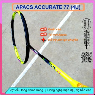 [Chính hãng] Vợt cầu lông Apacs Accurate 77 - Linh hoạt, nhanh gọn