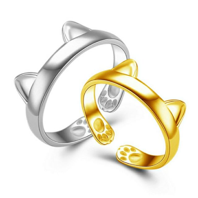 Nhẫn Bạc Tai Mèo Xinh Xắn