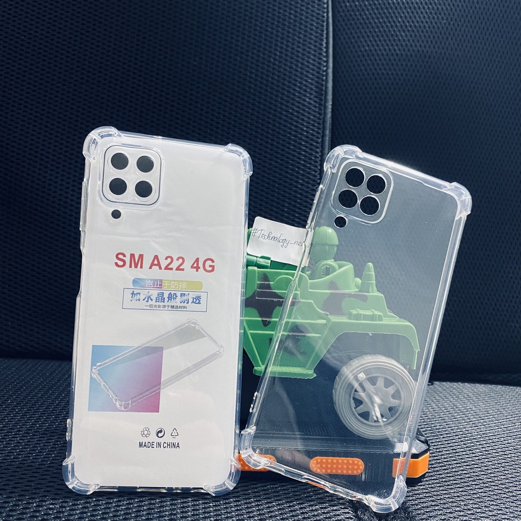 Ốp lưng chống sốc Samsung Galaxy A22 4G/ A22 5G/ A22s loại dày dẻo trong suốt cao cấp chống va đập bo 4 góc