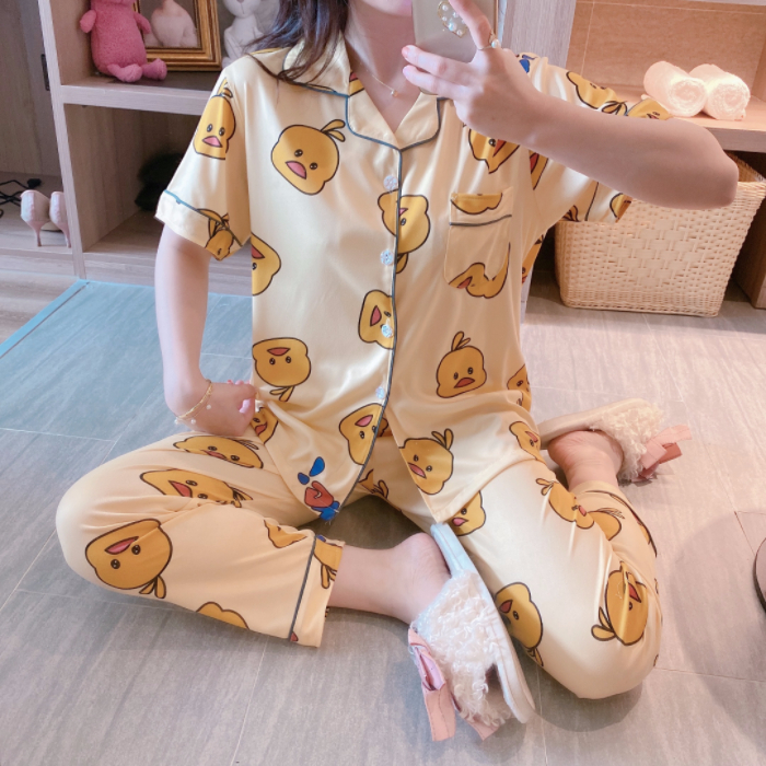 Bộ đồ ngủ pijama NRVP ngắn tay vải cotton 2021