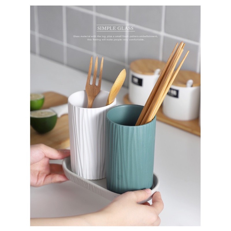 Ống đựng đũa bằng gốm ceramic