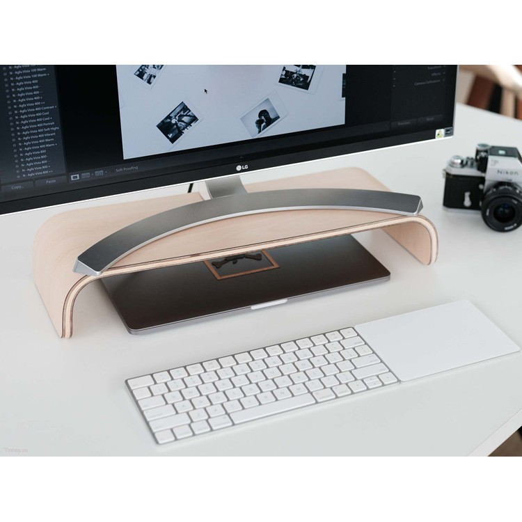 Kệ màn hình máy tính màu gỗ Plyconcept Monitor Stand