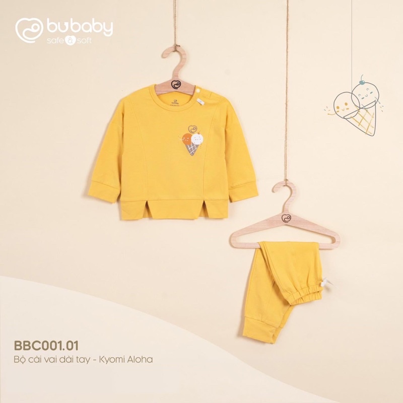 Bu Sale up to 50%Bubaby! Bộ dài tay cài vai quần dài - Kyomi Aloha! Chuẩn size