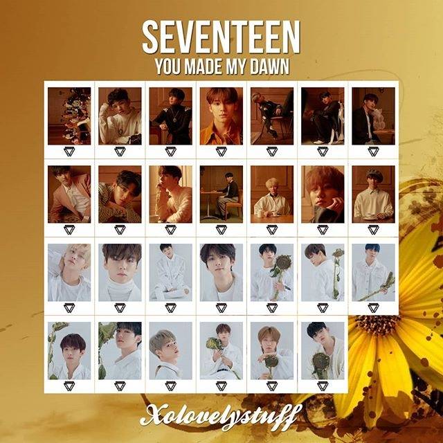 Polaroid Bộ 40 Thẻ Hình Nhóm Nhạc Seventeen - You Made My Dawn