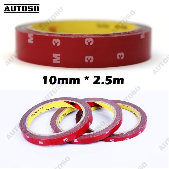 Băng dính 3M chuyên dụng DÀI 2.5m, 2 mặt (rộng 10mm và 20mm) dán linh kiện điện tử, đồ chơi xe hơi - AUTOSO
