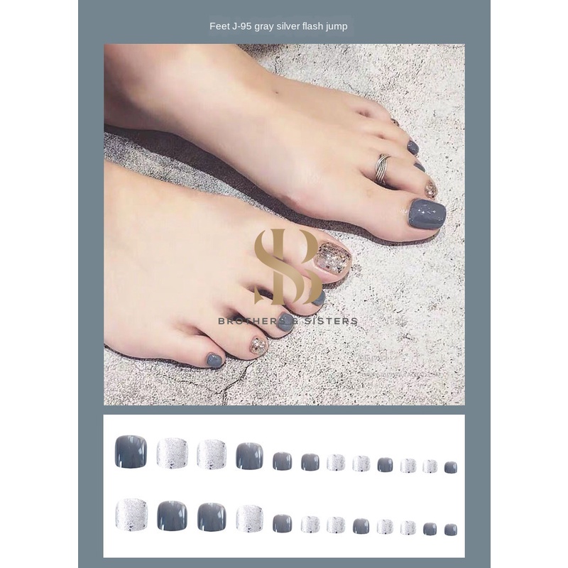 SUAKE Móng chân giả 24 pcs kèm keo che phủ toàn diện