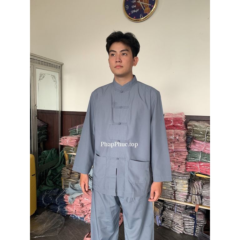 #Đồ đi chùa - #Mẫu nam cổ lãnh tụ nút thắt