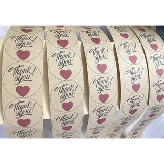 COMBO TEM THANK YOU - DECAL GIẤY Kraft Size 4*4