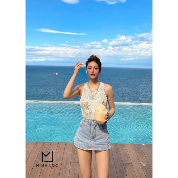 Áo len lưới sát nách hàng QC