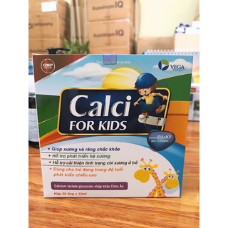 Bổ Sung Canxi Nước D3(Calci for kids),Kẽm Cho trẻ từ 6 tháng đến 6 tuổi (hộp 20 ống x10 ml ) Phát Triển chiều cao