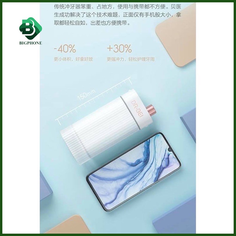 Máy tăm nước Xiaomi Dr Bei Water flosser F3 - Tiện lợi du lịch gấp gọn gàng