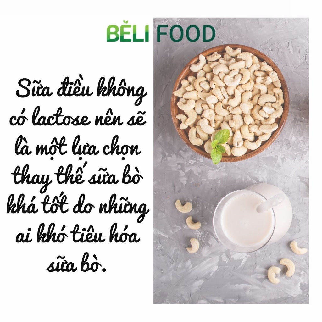 Hạt điều tươi sống nhân trắng vỡ Bình Phước 500g dùng nấu sữa hạt, muối vừng, ăn dặm cho bé, ăn chay, eatclean
