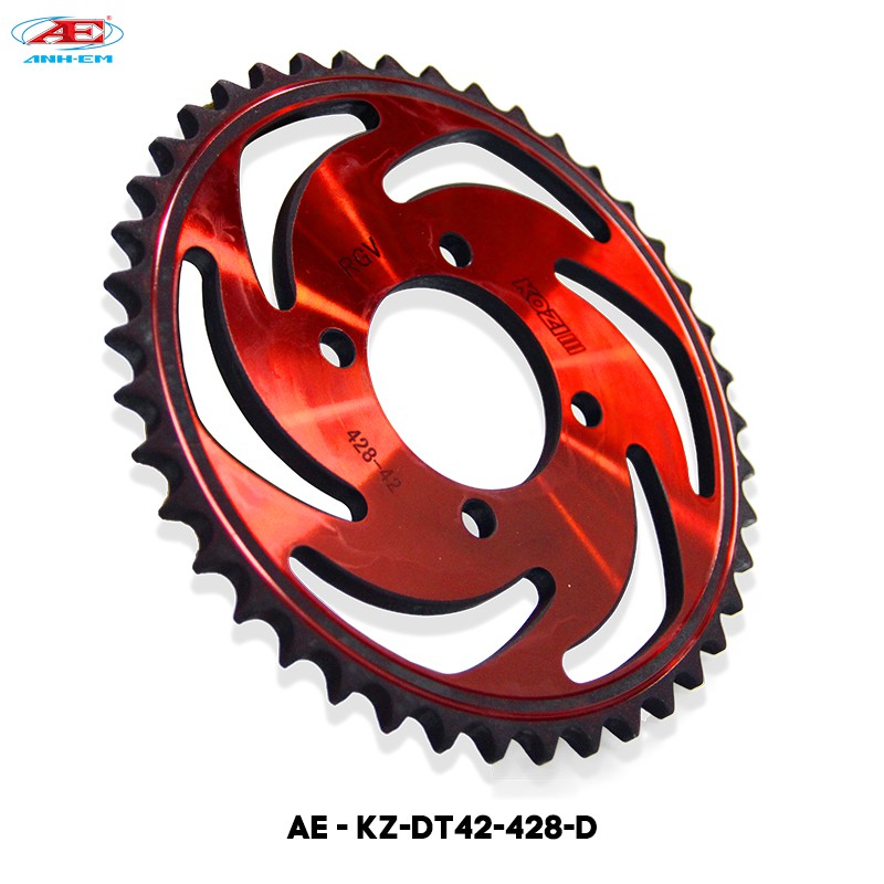 KOZI Dĩa tải (428-42T) đỏ (sport) (RG/RGV/ST2K)  SUZUKI SPORT - SU XIPO - RG 110 - RGV 120 - SATRIA 2000