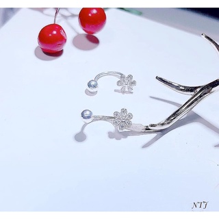Bông tai bạc chốt xoáy