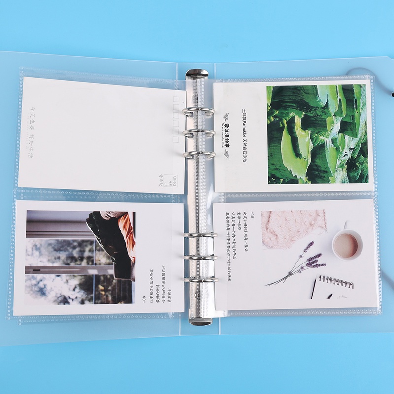 Set 10 Bìa Kẹp Hồ Sơ A5 PP Đục 6 Lỗ Trong Suốt