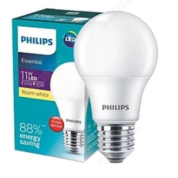 Bóng Đèn LED PHILIPS Essential Bulb E27 A60 Tiết kiệm Điện Ánh Sáng Vàng Trắng Hàng Chính Hãng BH 24 Tháng