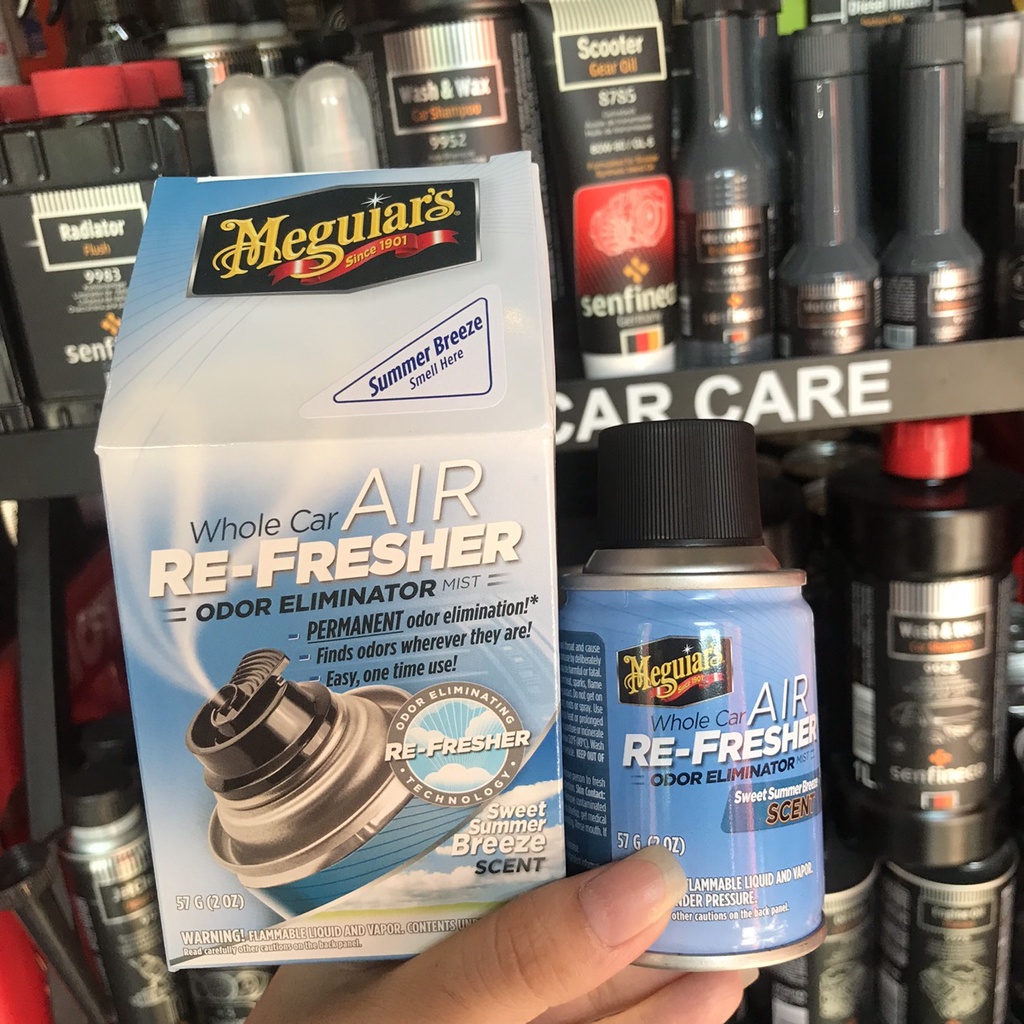 Meguiar's Xịt Khử Mùi, Diệt Khuẩn Nội Thất Xe Hơi Hương Mùa Hè - Air Refesher -Summer Breeze Scent-G16602 chamsocxestore