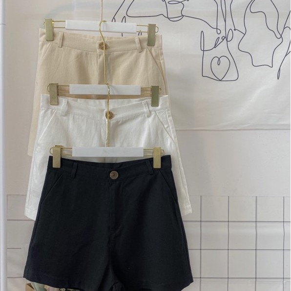 Quần shorts thô trơn 3 màu 6006 hàng Quảng Châu Nhung Nhớ A9002N [Freeship]