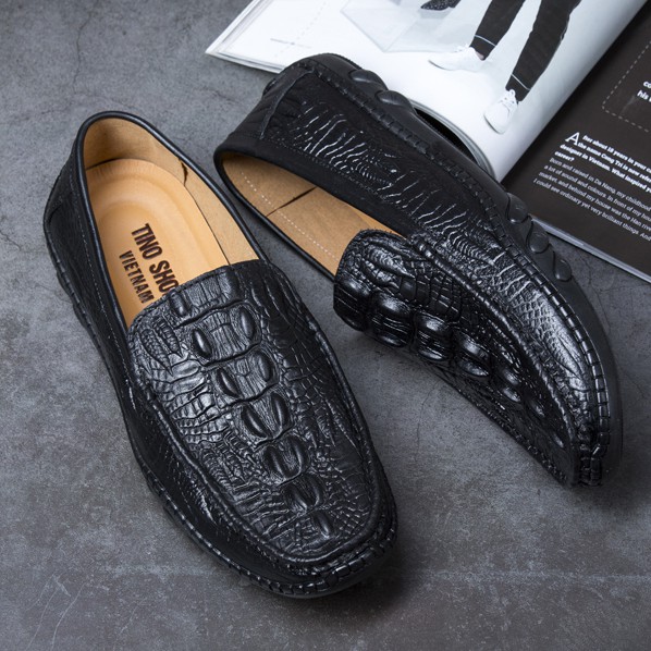 Giày lười da bò dập vân cá sấu Tino | BigBuy360 - bigbuy360.vn