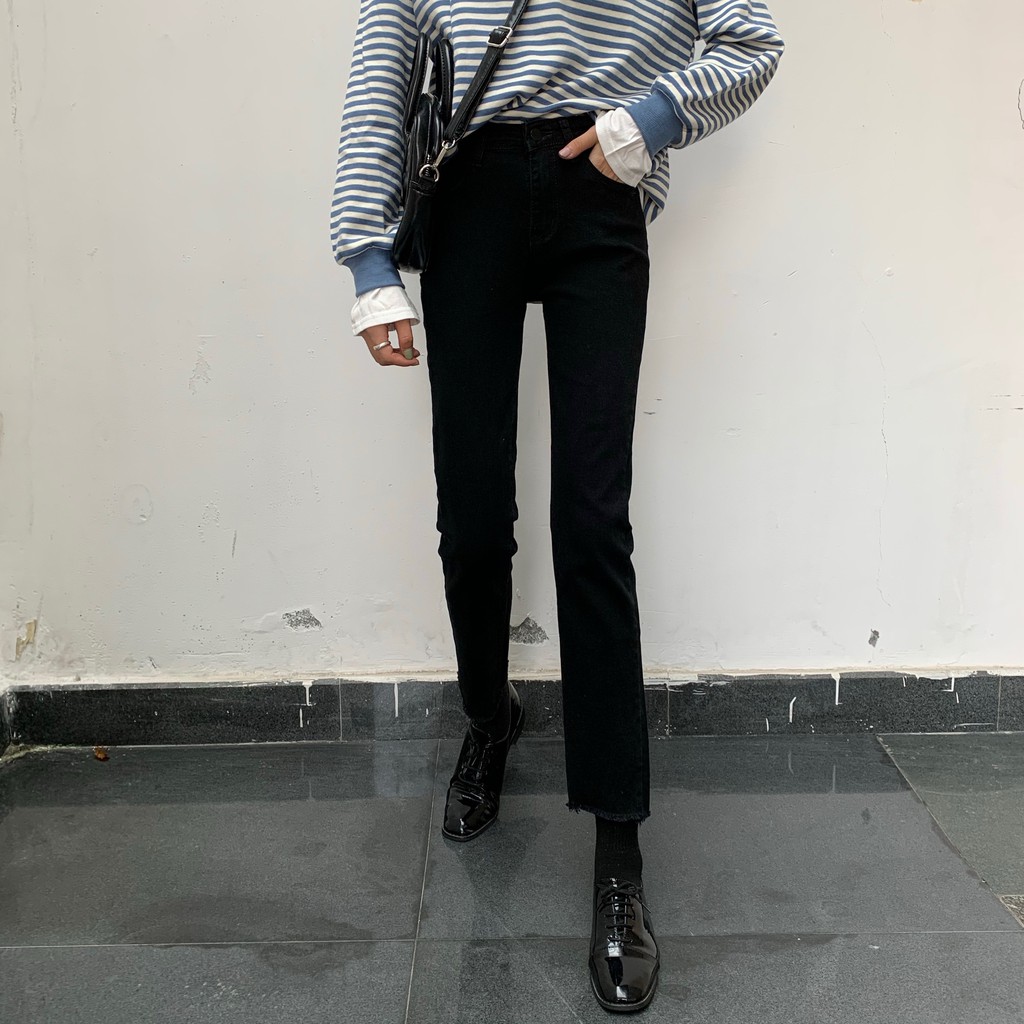  Quần Jean Lưng Cao Ống Suông Trơn Màu Cá Tính Cho Nữ 32003 | BigBuy360 - bigbuy360.vn