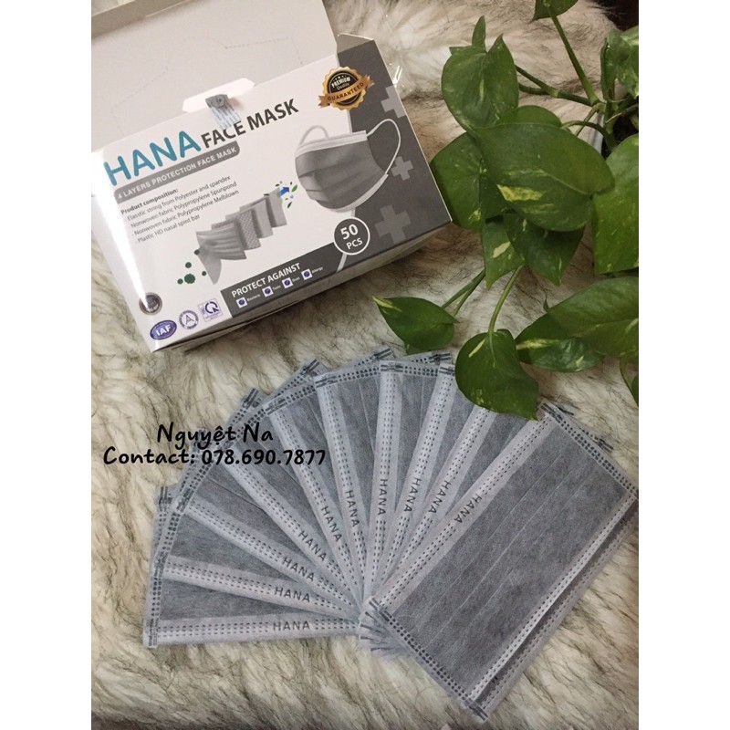 Khẩu Trang Y Tế HANA 10 màu KK