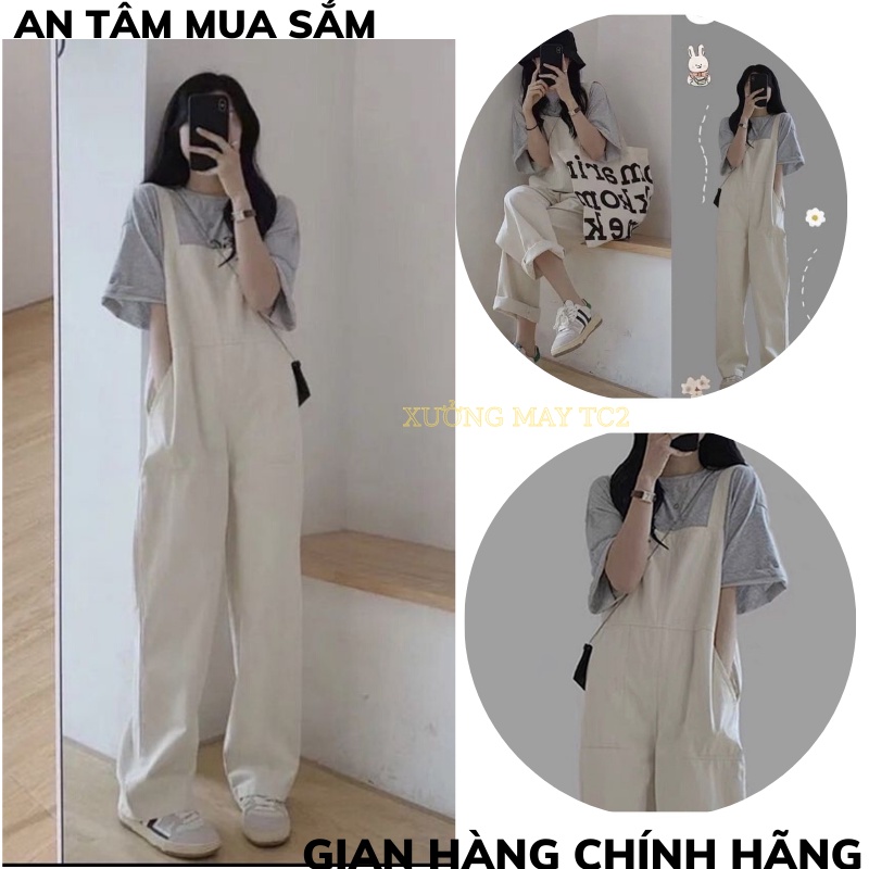 Quần Yếm kaki nam nữ,Quần Yếm Unisex 2 túi ngực form thụng phong cách Ulzzang trẻ trung, kiểu dáng baggy suông XƯỞNGMAYT