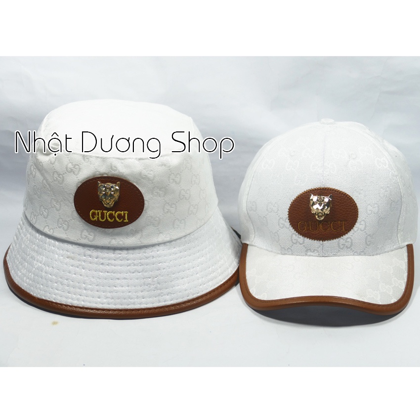 Cặp nón kết lưỡi trai - bucket gắn mặt sắt thời trang cao cấp nam nữ hot trend, làm mưa làm gió hiện nay
