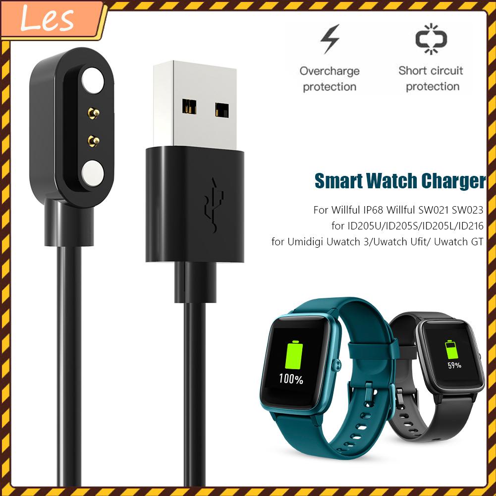 Dây cáp sạc USB cho đồng hồ thông minh ID205U/Willful IP68 SW023/Uwatch 3