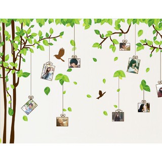 (HCM) Decal dán tường Cây treo khung ảnh 7 ( 210 x 275 cm )