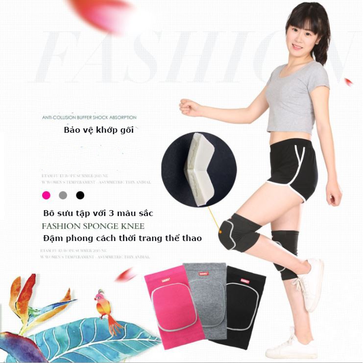 Đai quấn đầu gối lớp đệm dày cho nữ tập gym, tập yoga Aolikes A0210