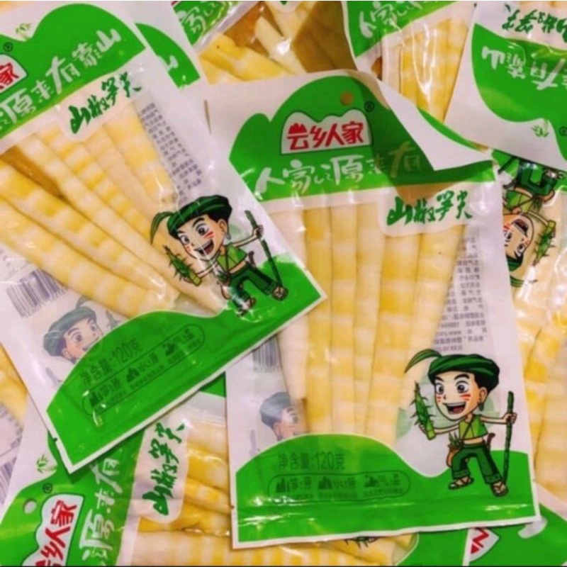 10 gói măng trúc cay đặc sản tứ xuyên 120g