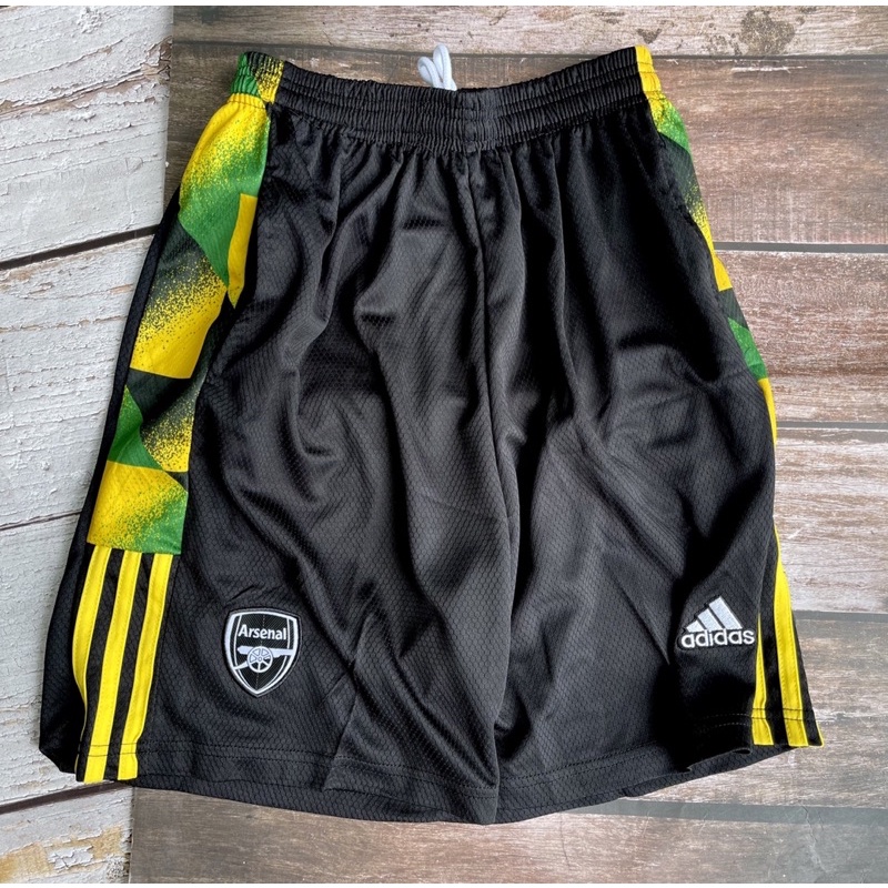 Set bộ quần áo thể thao bóng đá nam nữ arsenal trainning áo 3d xanh vàng quần đen có túi 2022 2023 ars