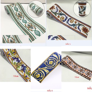 Cuộn 10M X 10CM giấy dán viền tường trang trí đa dạng hoa văn châu âu NB002
