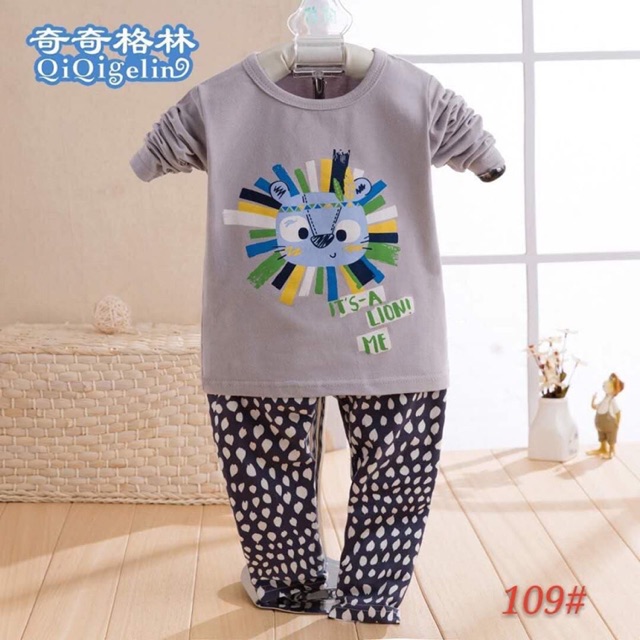 combo 5 bộ tay dài bé trai 12kg