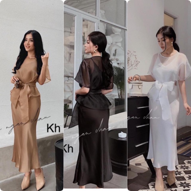 Set Đầm Body + Áo Kính TK Bigsize