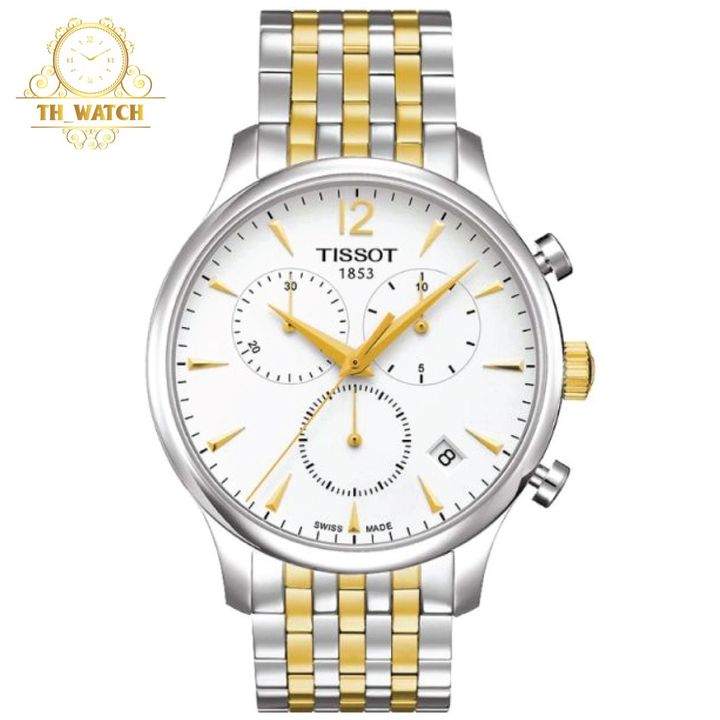 Đồng hồ Nam Tissot 1853 Quartz Chronograph, dây thép không gỉ, kính shapphire T063.617.22.037.00