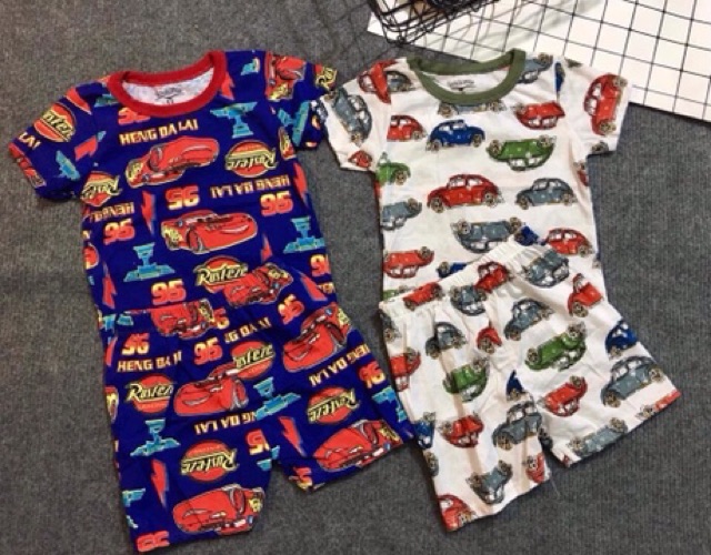 Bộ cotton giấy/thông hơi cộc tay bé trai 8-21 kg ( ảnh thật )