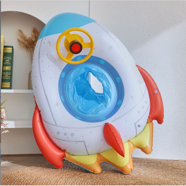 Phao bơi xỏ chân chống lật cho bé, phao ngồi hình Mickey - Minnie - Tên Lửa - Tiên Cá