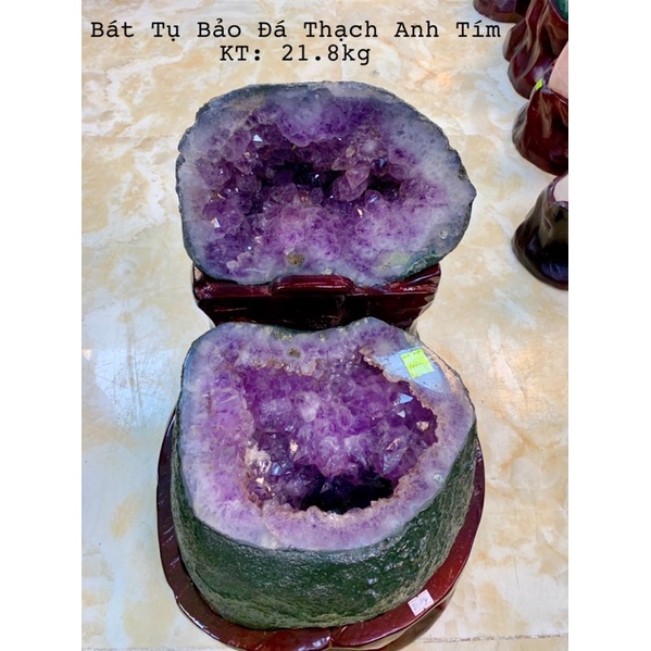 Bát Tụ Bảo Đá Tím Phong Thuỷ Thu Hút Tài Lộc